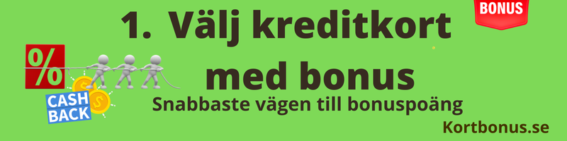 välj kreditkort med bonus